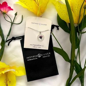 New! Never opened necklace! Inspired Silver - Circle Lily Flower 18” Necklace!